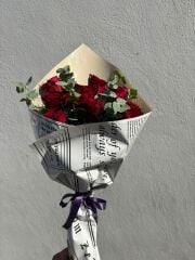 9'lu Kırmızı Gül Buketi