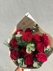 11'li Kırmızı Gül Buketi