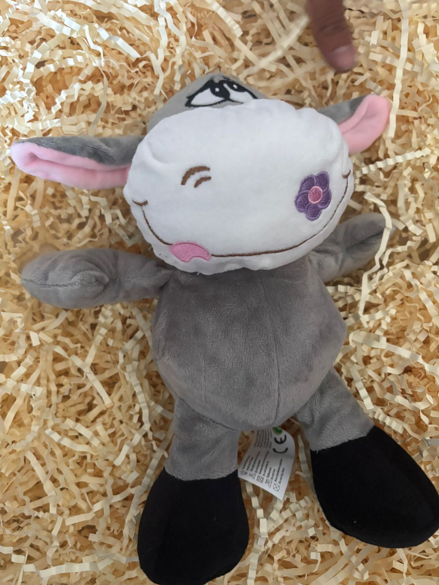 Gri Renkte Peluş Eşşek