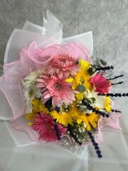 Kişiye Özel Renkli Gerberalar Çiçeği Buketi