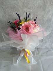 Kişiye Özel Renkli Gerberalar Çiçeği Buketi