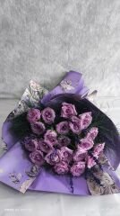 21'li Lila Gül Buketi