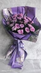 21'li Lila Gül Buketi