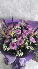 15 Adet Lila Gül Buketi