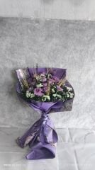 15 Adet Lila Gül Buketi
