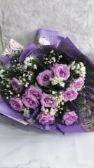 11 Adet Lila Gül Buketi