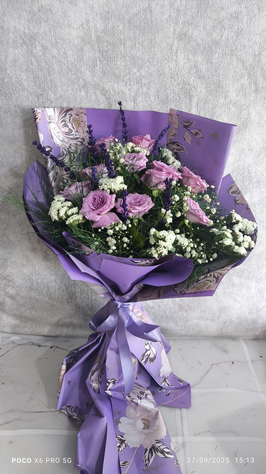 11 Adet Lila Gül Buketi