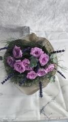 9'lu Lila Gül Buketi