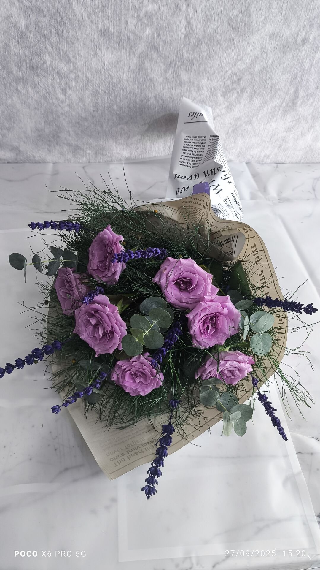 7 Adet Lila Gül Buketi