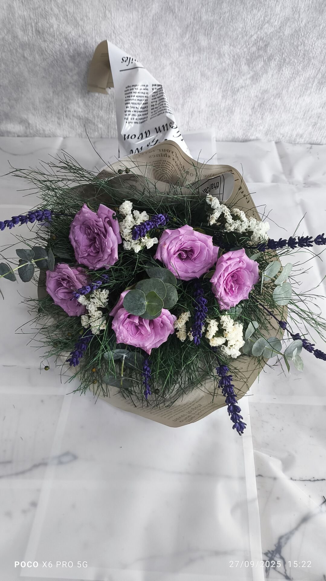 5'li Lila Gül Buketi