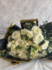 25'li Beyaz Gül Buketi