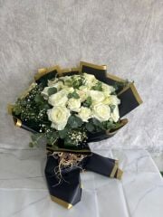 25'li Beyaz Gül Buketi