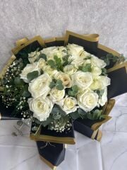 25'li Beyaz Gül Buketi