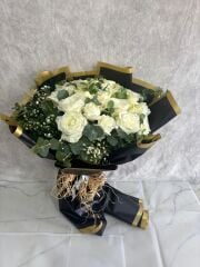 25'li Beyaz Gül Buketi
