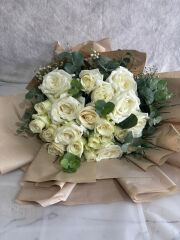 21 Adet Beyaz Gül Buketi