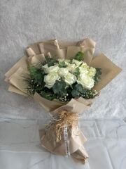 21 Adet Beyaz Gül Buketi