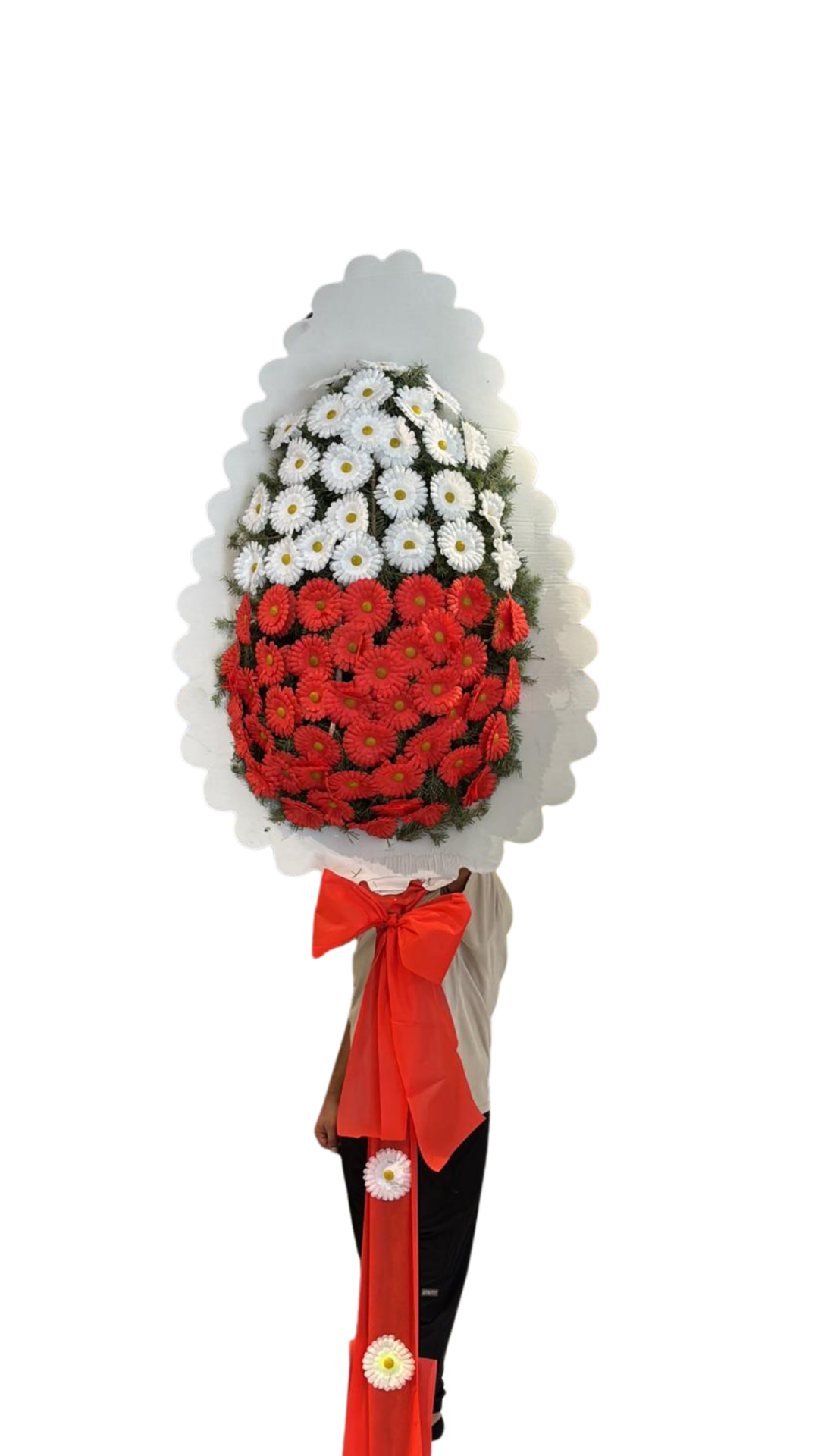 Yapay Çiçeklerle Çelenk Çiçeği