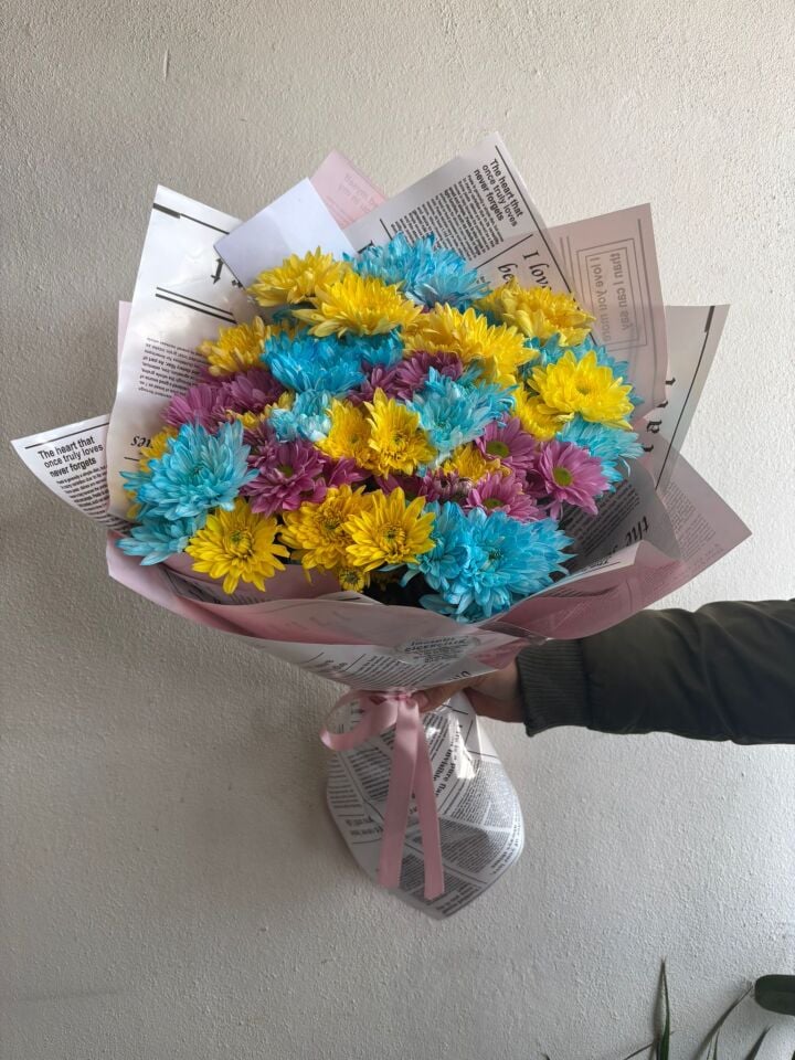 Karışık Renkli Papatyalar Adana çiçek