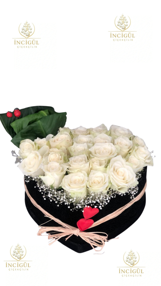 Kalpli Kutuda Beyaz Gül Perisi