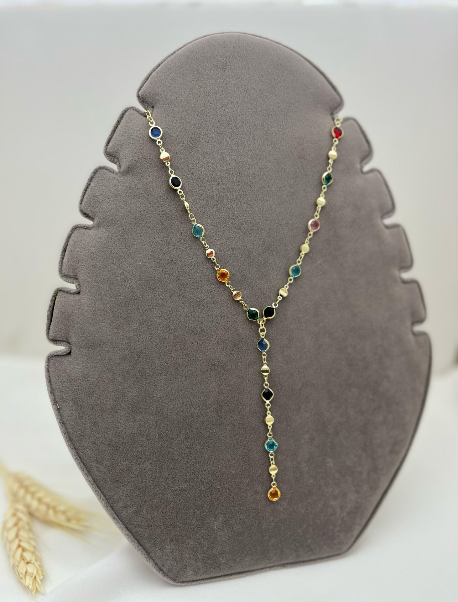 Taşlı Y Kolye Adana çiçek